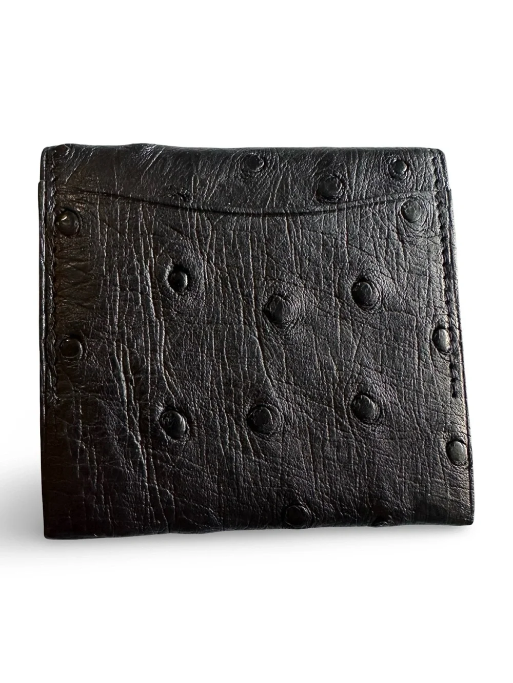 Ostrich NWT leather Mini Wallet Coins/Cash Unisex